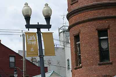 Banner in Albany Promoting Lark Street