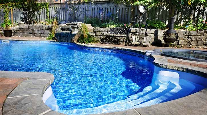 Free form shaped pool