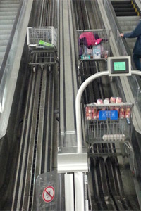 walmart cart escalator